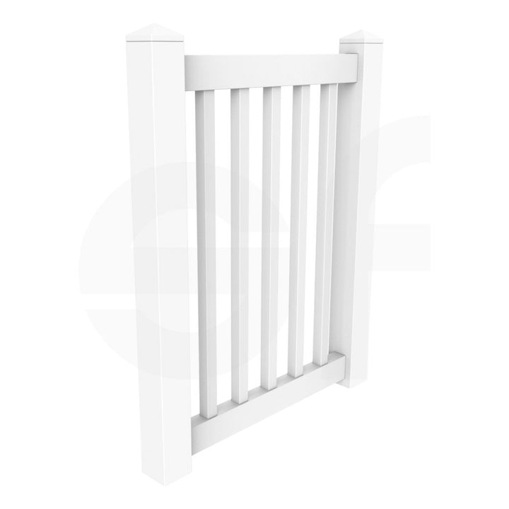 Niagra 3 - 4 ft. W x 4 ft. H White Vinyl Pool Fence Gate - Simple Fencing