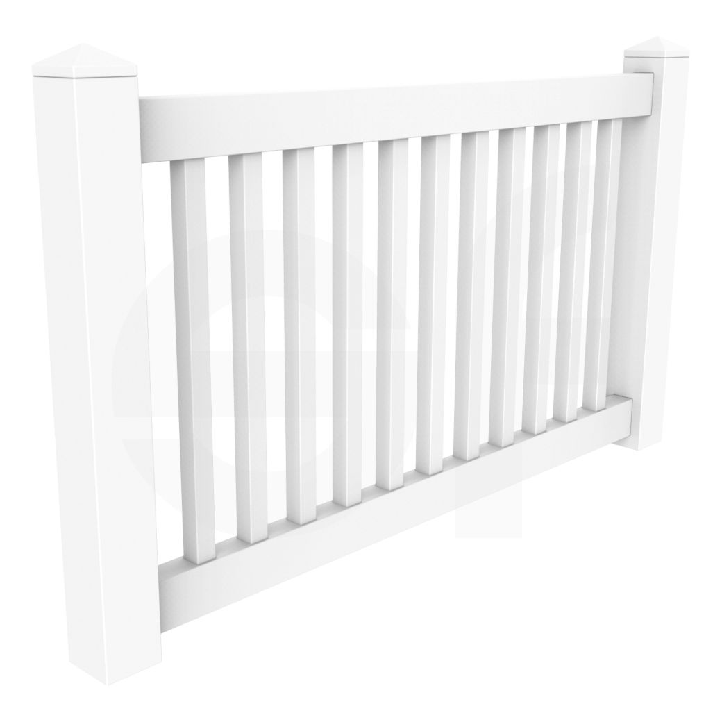 Niagra 3 - 4 - 5 ft. W x 3 ft. H White Vinyl Pool Fence Gate - Simple Fencing