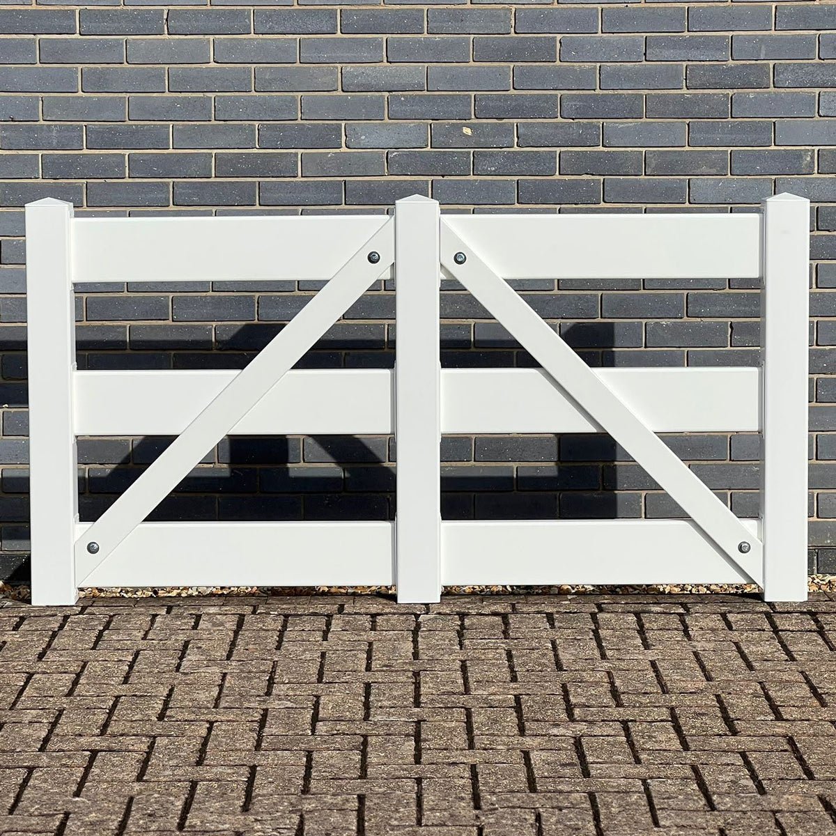 3 Rail Vinyl Fence Gate Vinyl & Acrylic Privacy Fence Panel | White