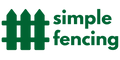 Simple Fencing logo – modern green picket fence icon with company name in bold text