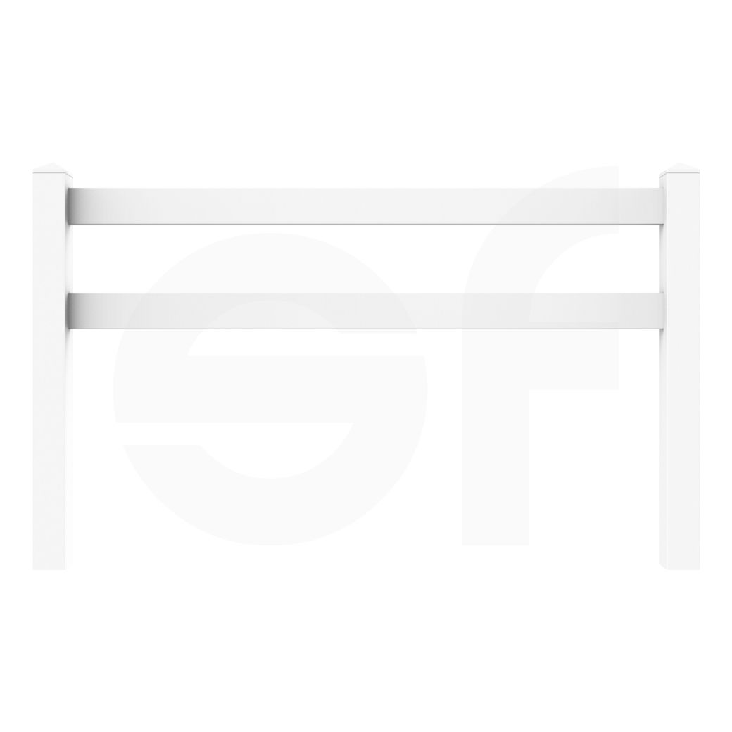 2-Rail 8 ft. W x 3 ft. H Equine Fence Panel (Farm Fence Panel) - Front View by Simple Fencing | simplefencing.co.uk