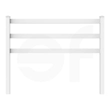 Load image into Gallery viewer, 3-Rail 8 ft. W x 4.5 ft. H Equine Fence Panel (Farm Fence Panel) - Front View by Simple Fencing | simplefencing.co.uk