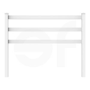 3-Rail 8 ft. W x 4.5 ft. H Equine Fence Panel (Farm Fence Panel) - Front View by Simple Fencing | simplefencing.co.uk