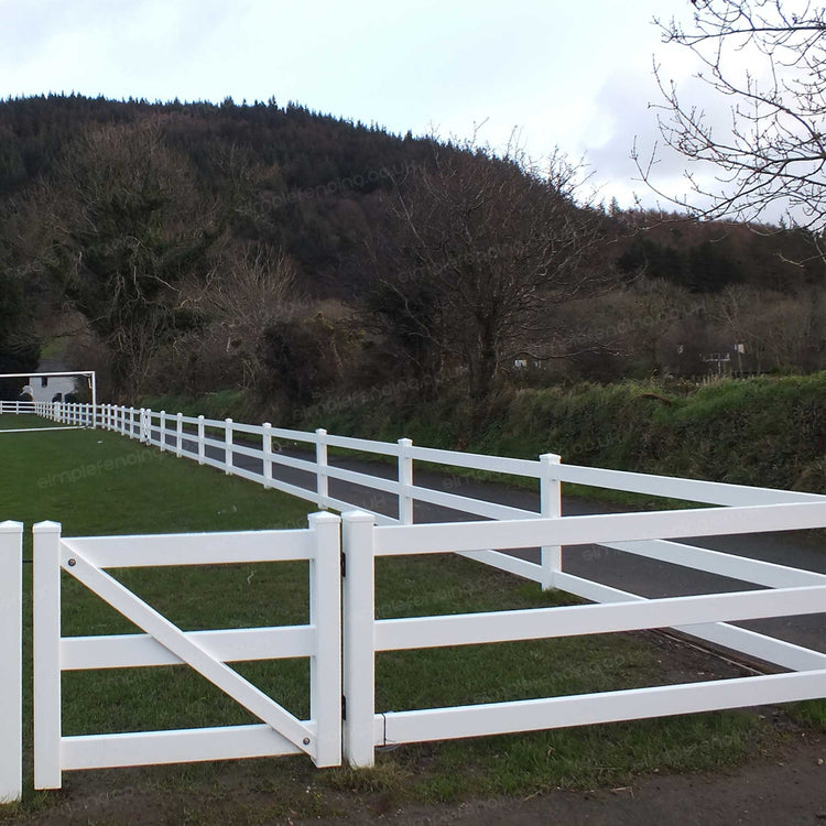 White PVC Ranch Fencing | 2, 3 & 4-Rail Post & Rail