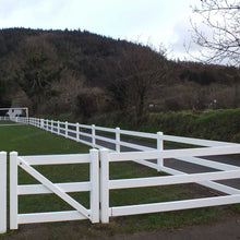 Load image into Gallery viewer, 3-Rail 8 ft. W x 4.5 ft. H Equine Fence Panel (Farm Fence Panel) - Installation 2 | simplefencing.co.uk