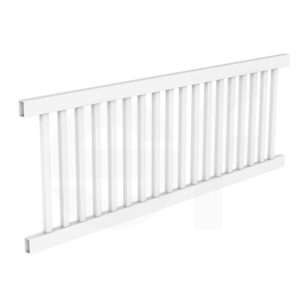 Niagra 8 ft. W x 3 ft. H Pool Fence Panel - Isometric View by Simple Fencing | simplefencing.co.uk
