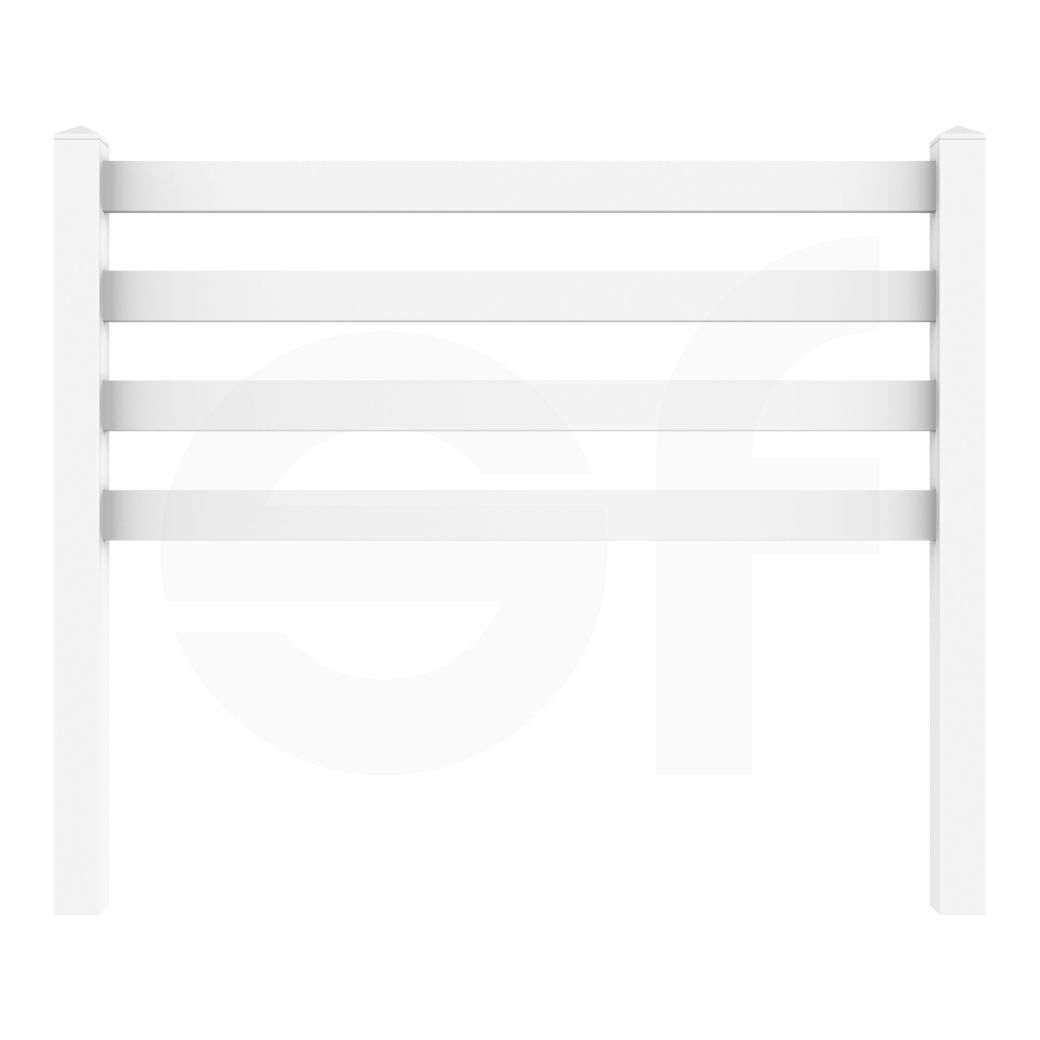 4-Rail 8 ft. W x 5 ft. H Equine Fence Panel (Farm Fence Panel) - Front View by Simple Fencing | simplefencing.co.uk