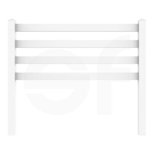 4-Rail 8 ft. W x 5 ft. H Equine Fence Panel (Farm Fence Panel) - Front View by Simple Fencing | simplefencing.co.uk