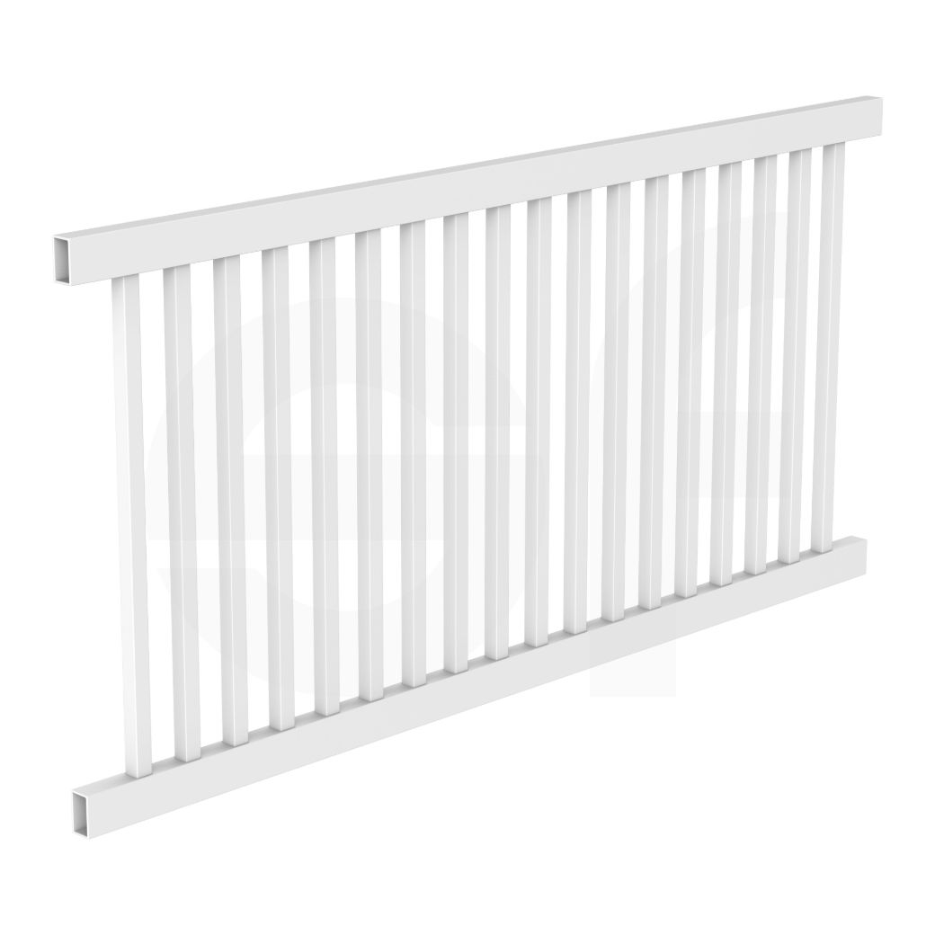 Niagra 8 ft. W x 4 ft. H Pool Fence Panel - Isometric View by Simple Fencing | simplefencing.co.uk