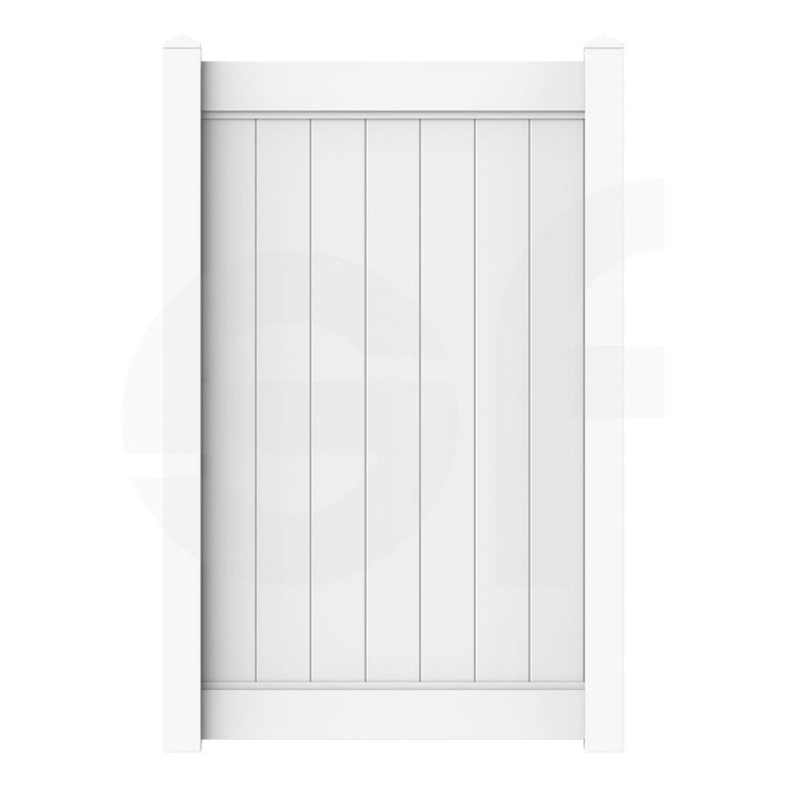 Cascade 3 - 4 ft. W x 6 ft. H White Vinyl Privacy Gate - Simple Fencing