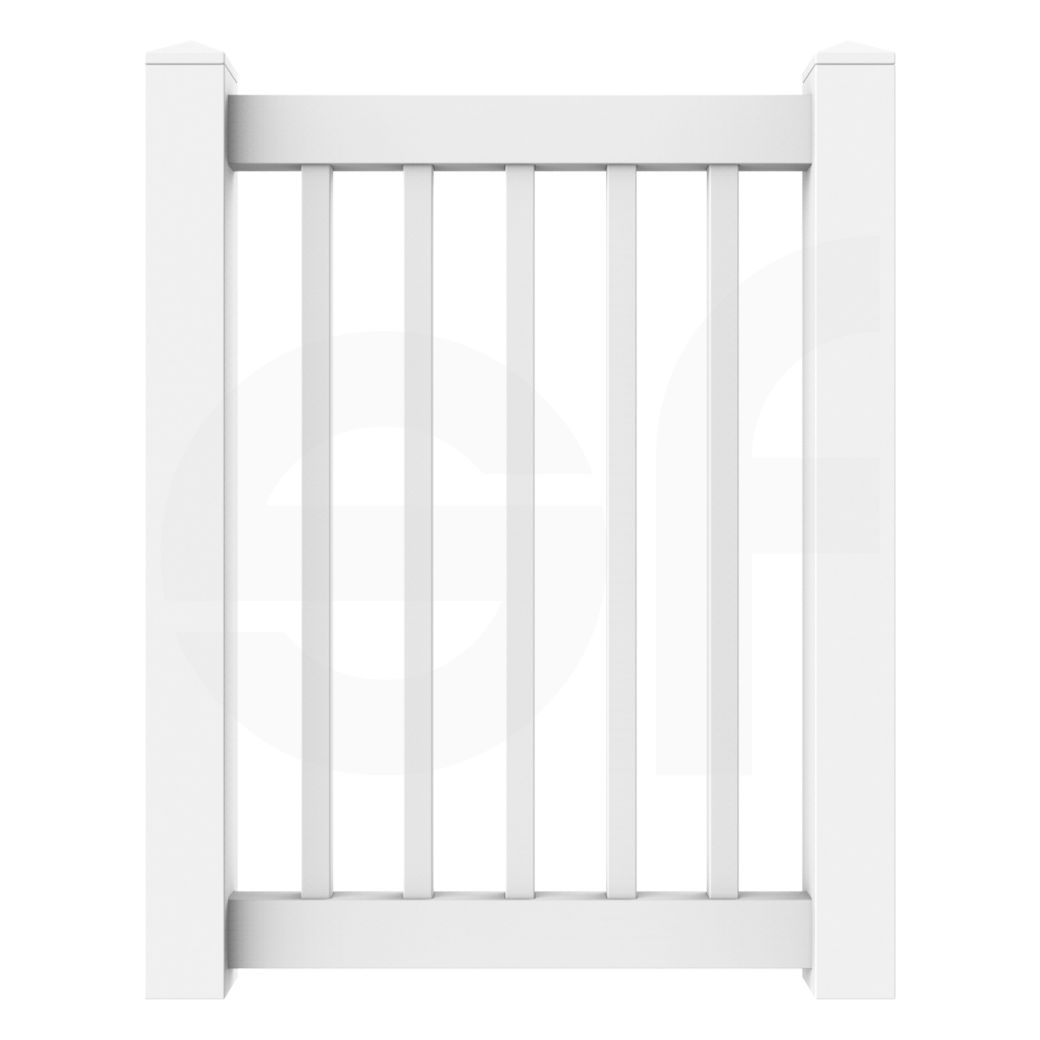 Niagra 3 - 4 ft. W x 4 ft. H White Vinyl Pool Fence Gate - Simple Fencing