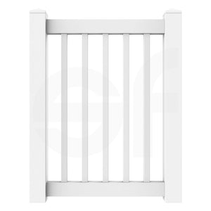 Niagra 3 ft. W x 4 ft. H White Vinyl Pool Fence Gate - Front View by Simple Fencing | simplefencing.co.uk