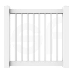 Niagra 4 ft. W x 4 ft. H White Vinyl Pool Fence Gate - Front View by Simple Fencing | simplefencing.co.uk