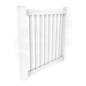 Niagra 4 ft. W x 4 ft. H White Vinyl Pool Fence Gate - Isometric View by Simple Fencing | simplefencing.co.uk