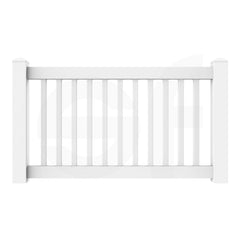 Niagra 5 ft. W x 3 ft. H White Vinyl Pool Fence Gate - Front View by Simple Fencing | simplefencing.co.uk