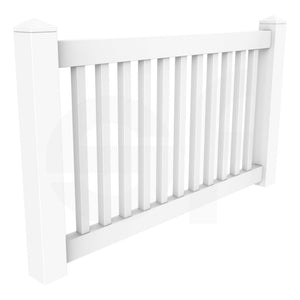 Niagra 5 ft. W x 3 ft. H White Vinyl Pool Fence Gate - Isometric View by Simple Fencing | simplefencing.co.uk