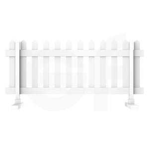 Portable 6 ft. W x 2.75 ft. H Temporary Picket Fence