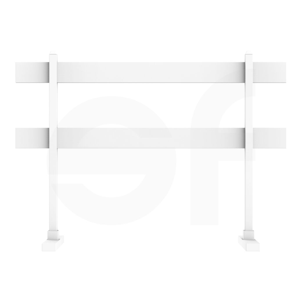 Portable 6 ft. W 3 ft. H x 2-Rail Temporary Fence - Front View by Simple Fencing | simplefencing.co.uk