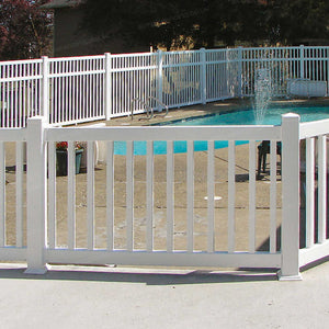 Niagra 8 ft. W x 4 ft. H Pool Fence Panel - Installation 2 | simplefencing.co.uk