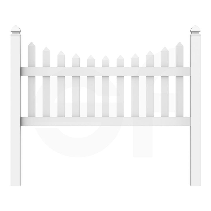 Classic Scalloped Picket Fence Panel | 6ft x 3ft (183cm x 91cm) - Simple Fencing