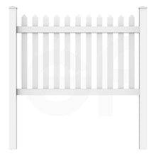 Load image into Gallery viewer, Straight 6 ft. W x 4 ft. H Picket Fence Panel - Front View by Simple Fencing | simplefencing.co.uk