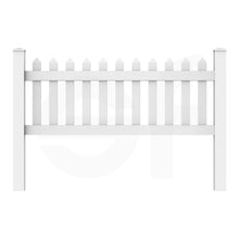 Load image into Gallery viewer, Straight 6 ft. W x 2.5 ft. H Picket Fence Panel - Front View by Simple Fencing | simplefencing.co.uk