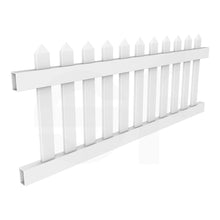Load image into Gallery viewer, Straight 6 ft. W x 2.5 ft. H Picket Fence Panel - Isometric View by Simple Fencing | simplefencing.co.uk