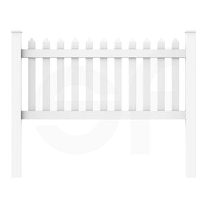 Straight 6 ft. W x 3 ft. H Picket Fence Panel - Front View by Simple Fencing | simplefencing.co.uk