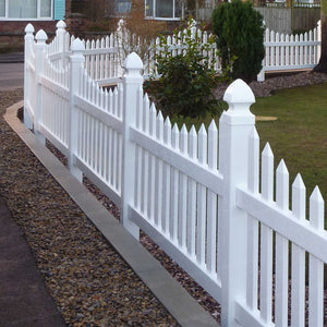 Scalloped 6 ft. W x 3 ft. H Picket Fence Panel - Installation 4 | simplefencing.co.uk