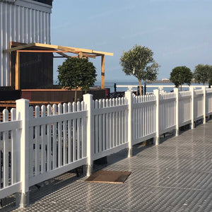 Straight Picket Fence - fence installation at the promenade