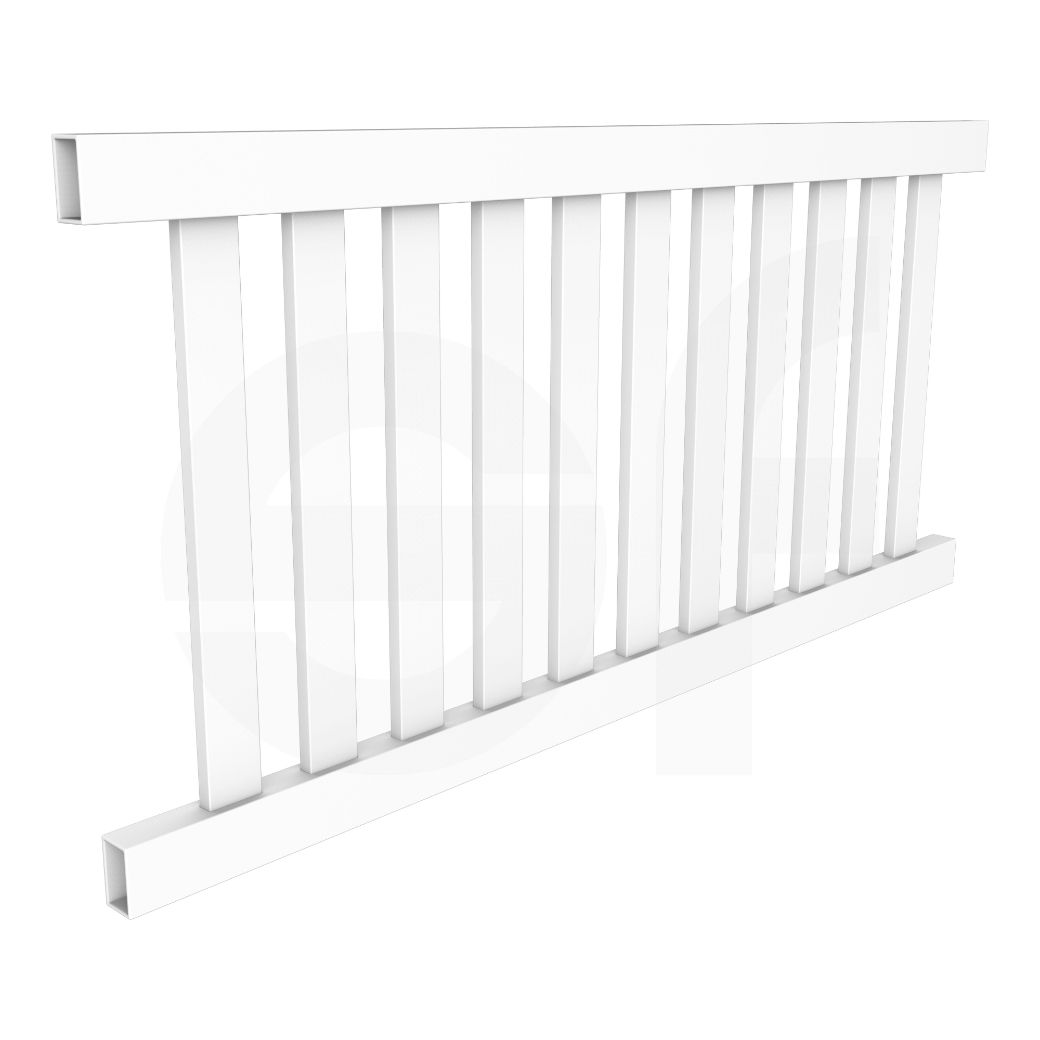 Terrace 6 ft. W x 3 ft. H Pool Fence Panel - Isometric View by Simple Fencing | simplefencing.co.uk